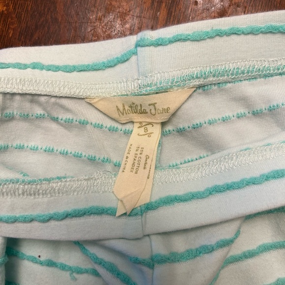 Matilda Jane Aqua Striped Pants - Picture 1 of 3